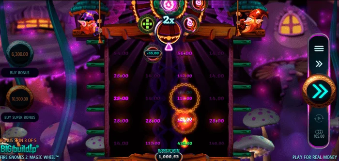 Fire Gnomes 2 Magic Wheel - πλέγμα Free Spins με ενεργούς ρόλους
