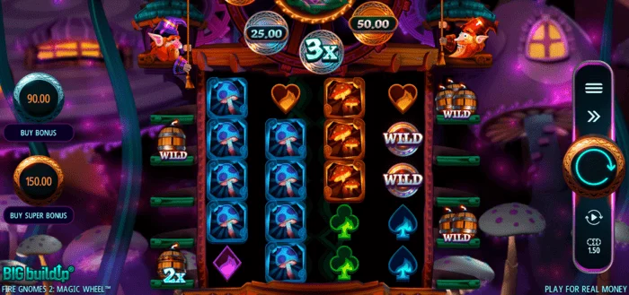 Fire Gnomes 2 Magic Wheel - κύρια οθόνη παιχνιδιού